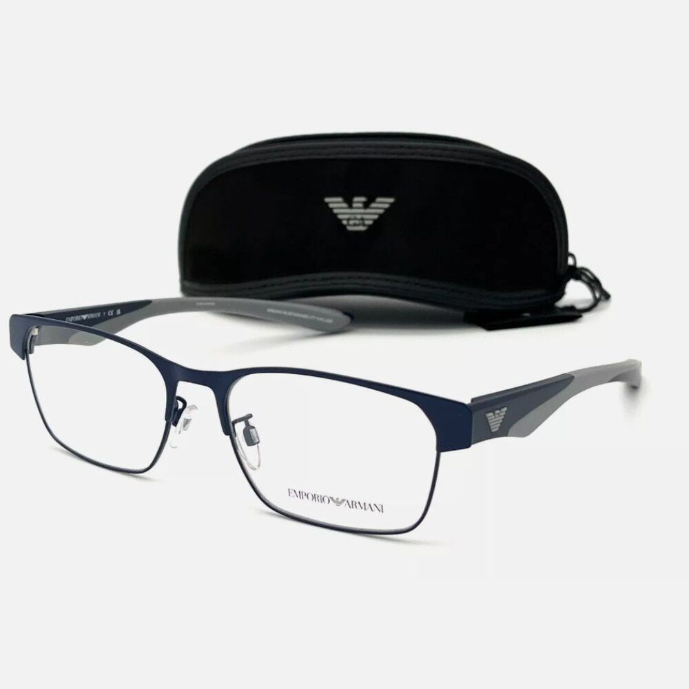 Emporio Armani Matte Blue Mens' 56mm Eyeglasses